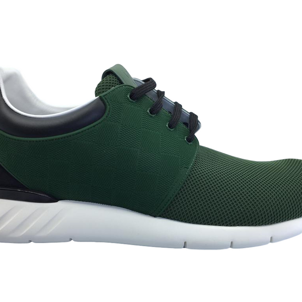 Louis Vuitton Black/green Leather And Nylon Fastlane Sneakers Size 41