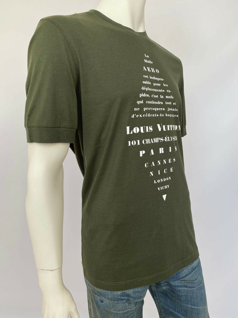 Louis Vuitton Men's Gray Cotton Volez Voguez Voyagez T-Shirt