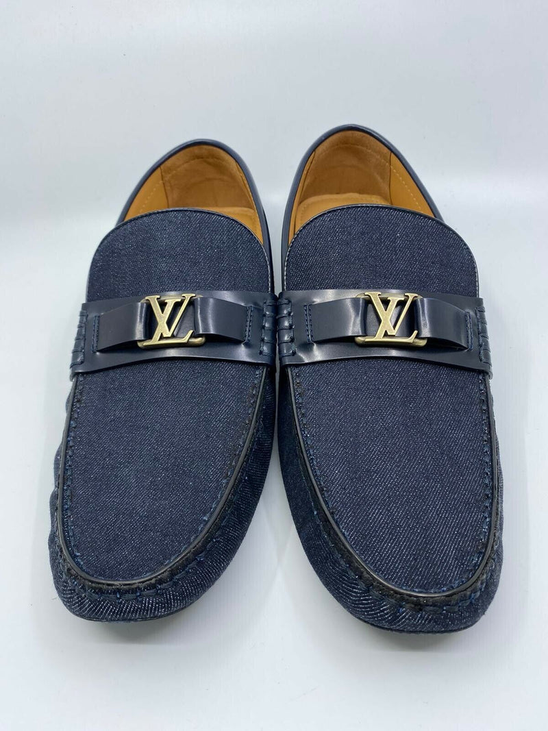 Louis Vuitton Shoe Navy Suede Loafer / Driving Shoe 38.5 / 8.5
