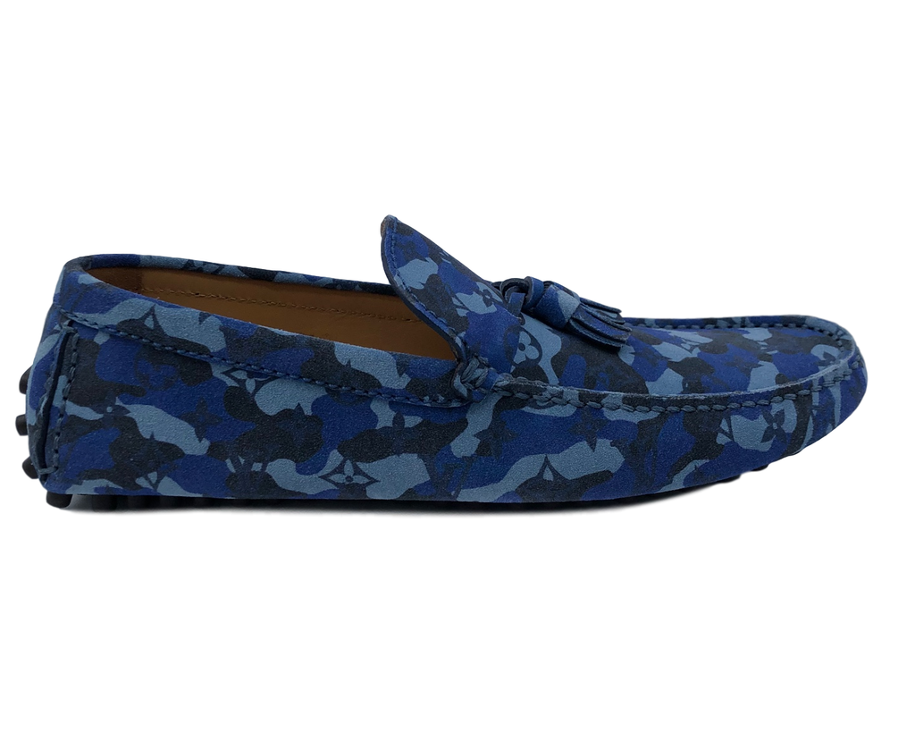 vuitton blue loafers