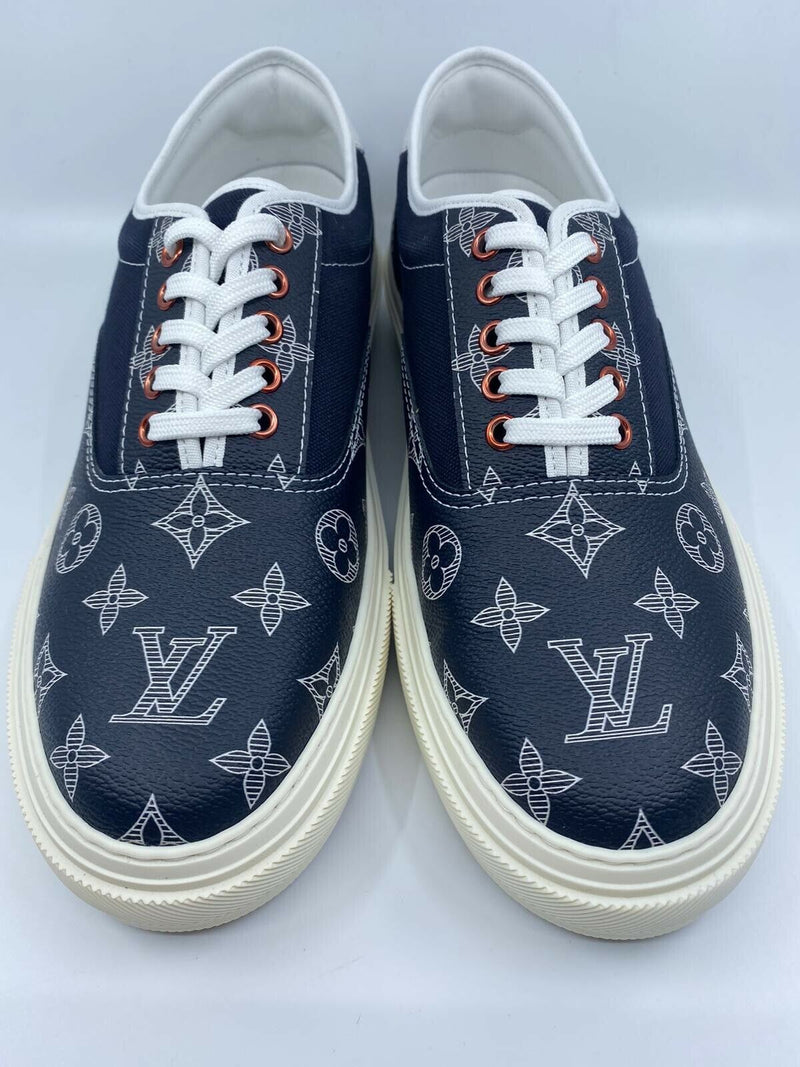 Louis Vuitton Men's Navy Monogram Trocadero Richelieu Sneaker