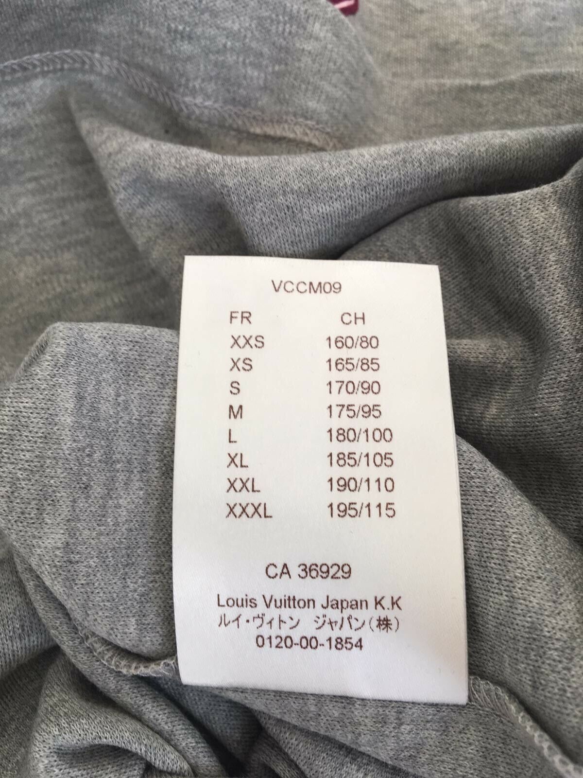 Louis Vuitton Men's Gray Cotton Volez Voguez Voyagez T-Shirt