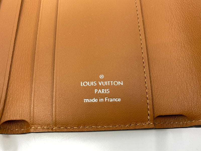 Louis Vuitton Portefeuille Iris Monogram Mahina Leather M60144 Galet Beige
