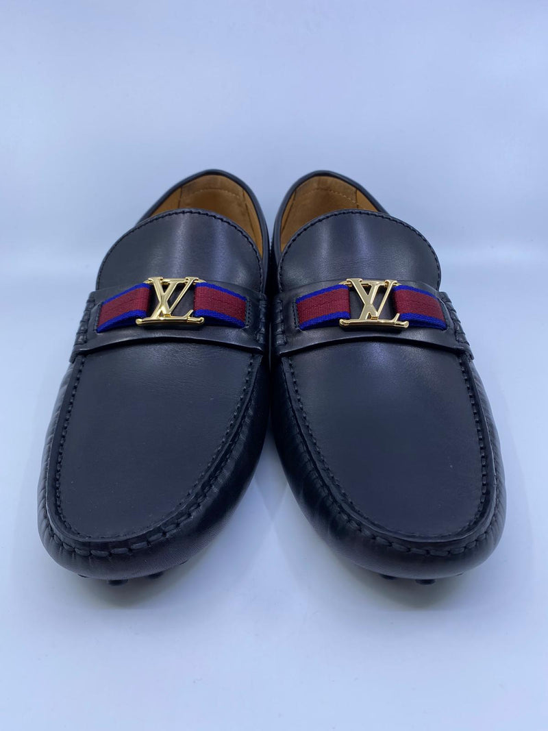 Louis Vuitton lv men's shoes maroon red and blue black size 9