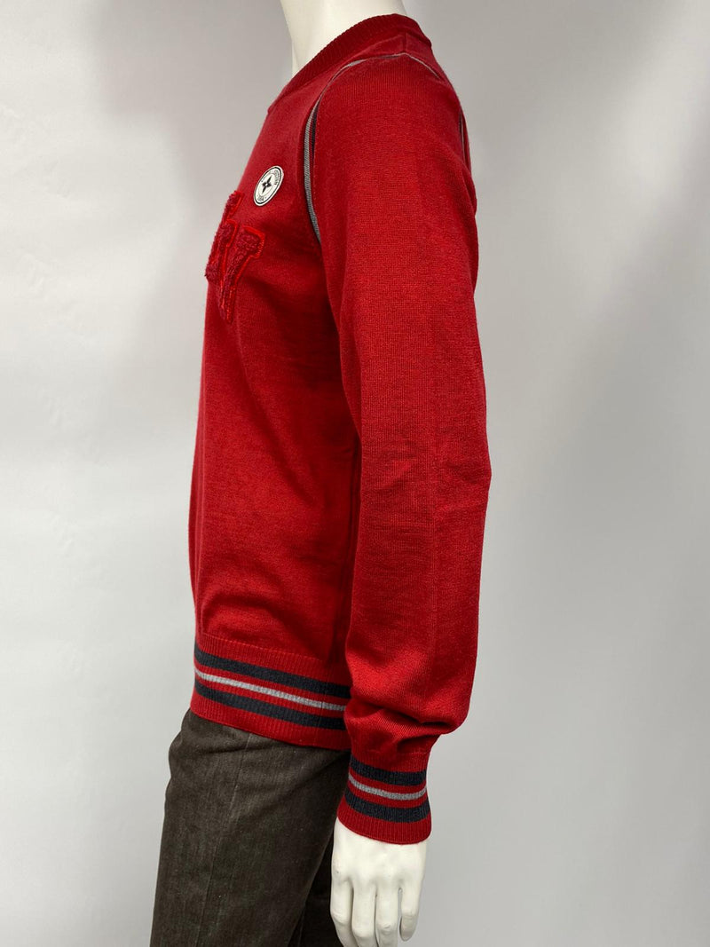 Varsity Crewneck Sweater With Patches