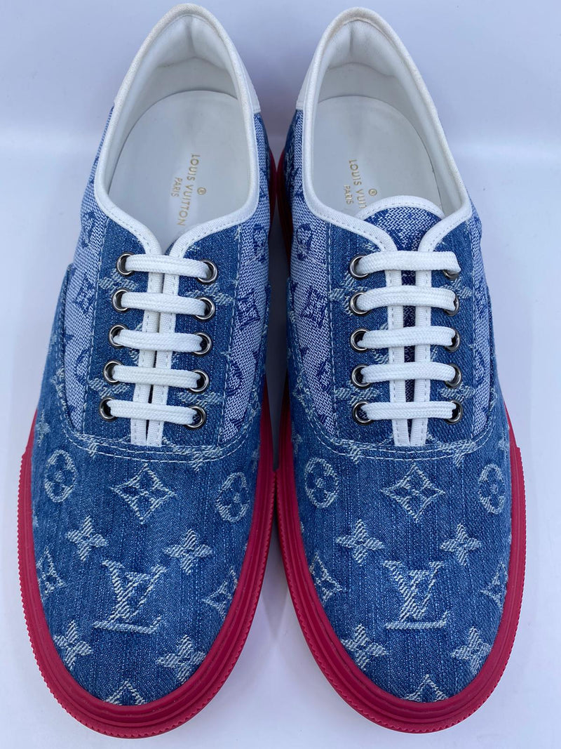 Louis Vuitton, Shoes, Louis Vuitton Trocadero Logo Denim Sneaker