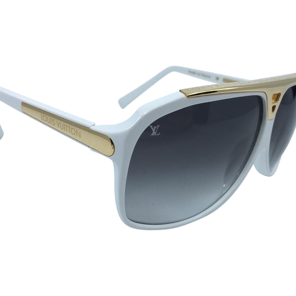Louis Vuitton Evidence old model white & gold sunglasses