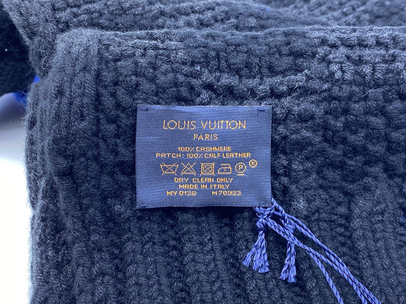 Louis Vuitton Blue Damier Knit Cashmere Helsinki Beanie Skull Cap