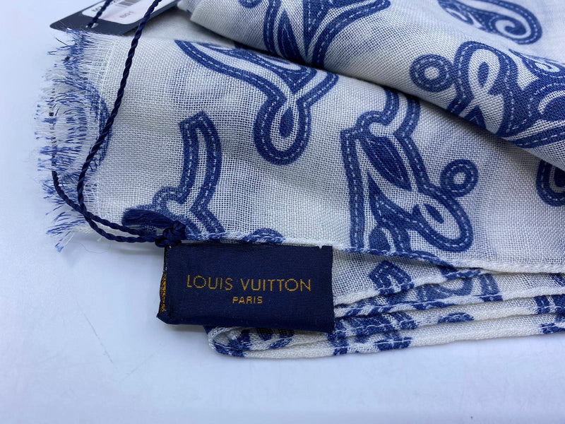 Louis Vuitton Monogram Split Scarf Beige Cashmere