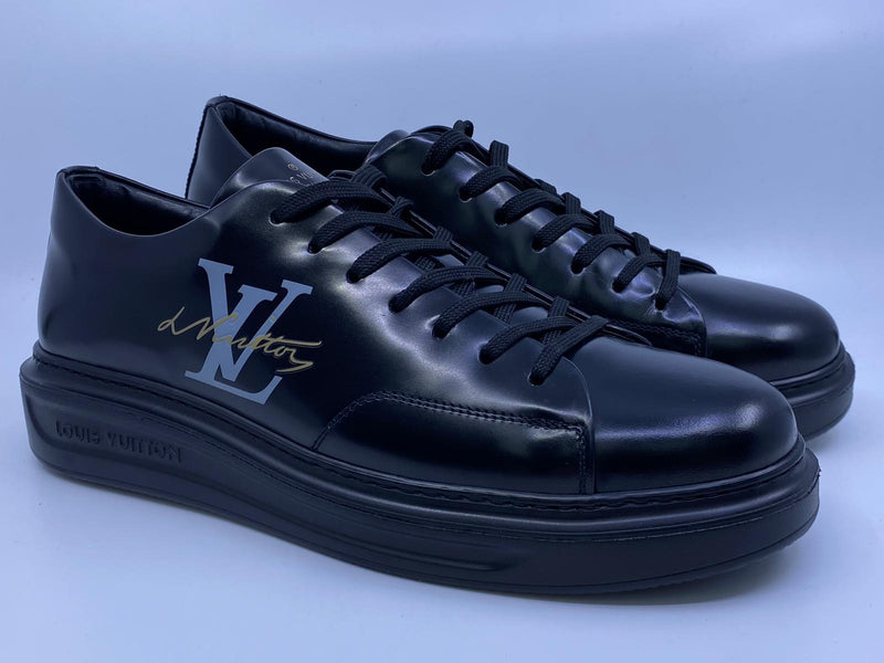 Louis Vuitton, Shoes, Louis Vuitton Beverly Hills Mens Sneaker A89s6 Noir  Size 8 Normal Width