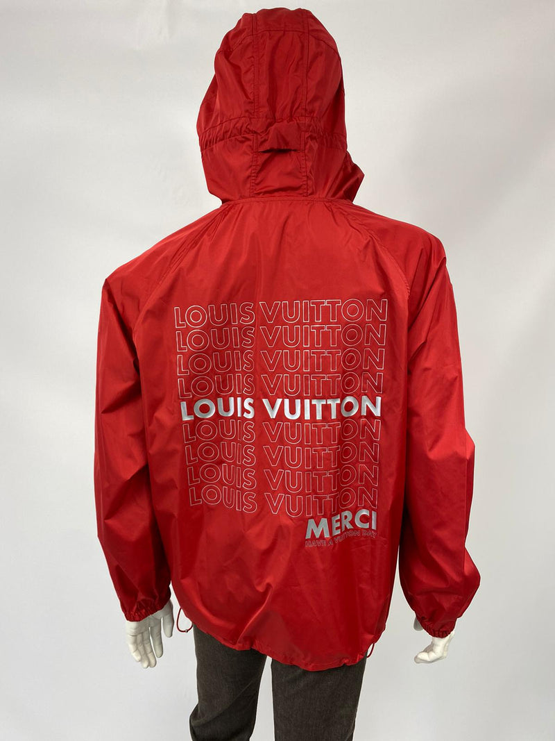 Louis Vuitton Mixed Material Anorak Sky Blue. Size 52