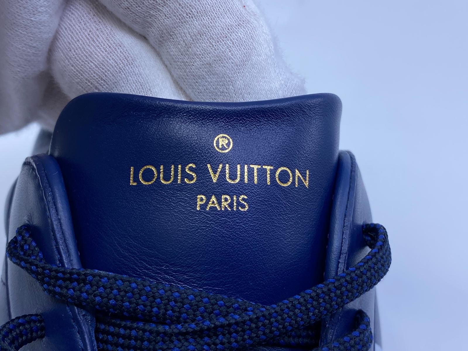 Louis Vuitton Men's Blue Leather Luxembourg Sneaker – Luxuria & Co.