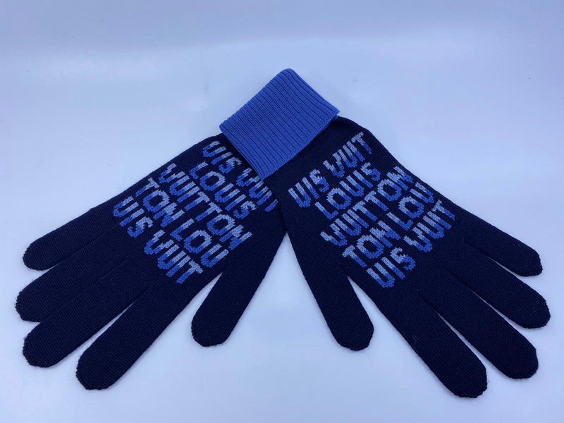 Louis Vuitton Men's Navy Wool LV Split Gloves – Luxuria & Co