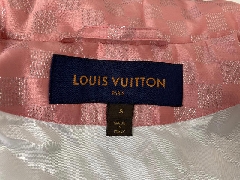 Louis Vuitton Pink Glitter Damier Women's Puffer Jacket