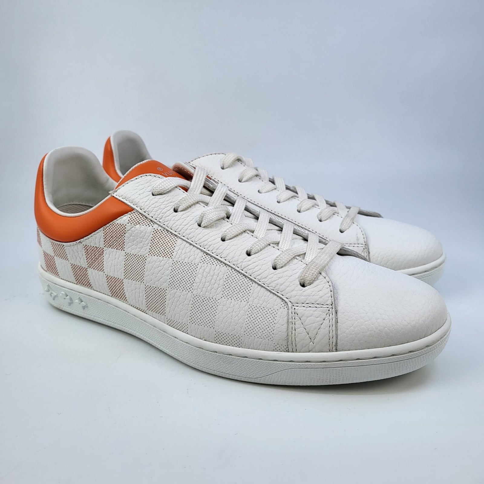 Louis Vuitton Men's Orange Damier Leather Luxembourg Sneaker