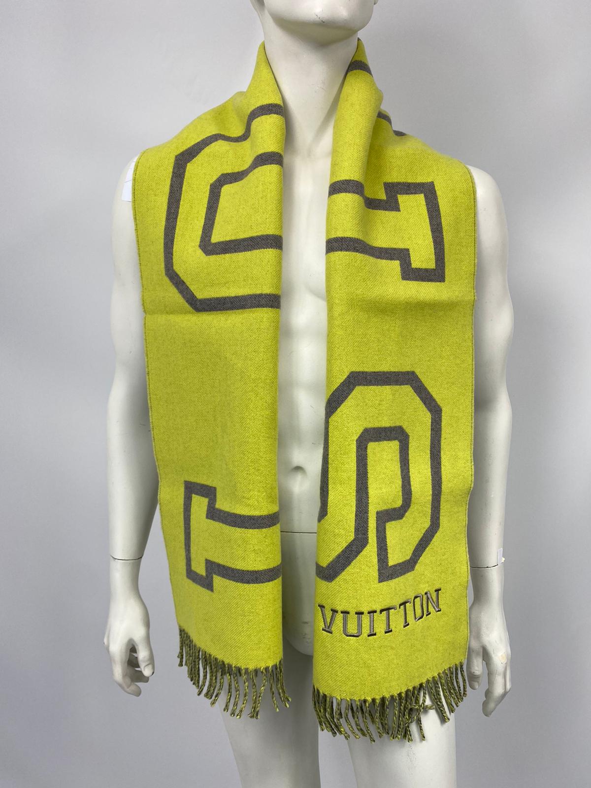 Louis Vuitton Men's Wool Cashmere Fluo City Scarf Yellow – Luxuria
