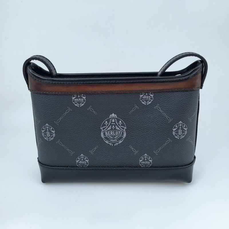 Shop Berluti Aventure Medium Canvas And Leather Travel Bag (AVENTURE_MM-T9)  by 環-WA
