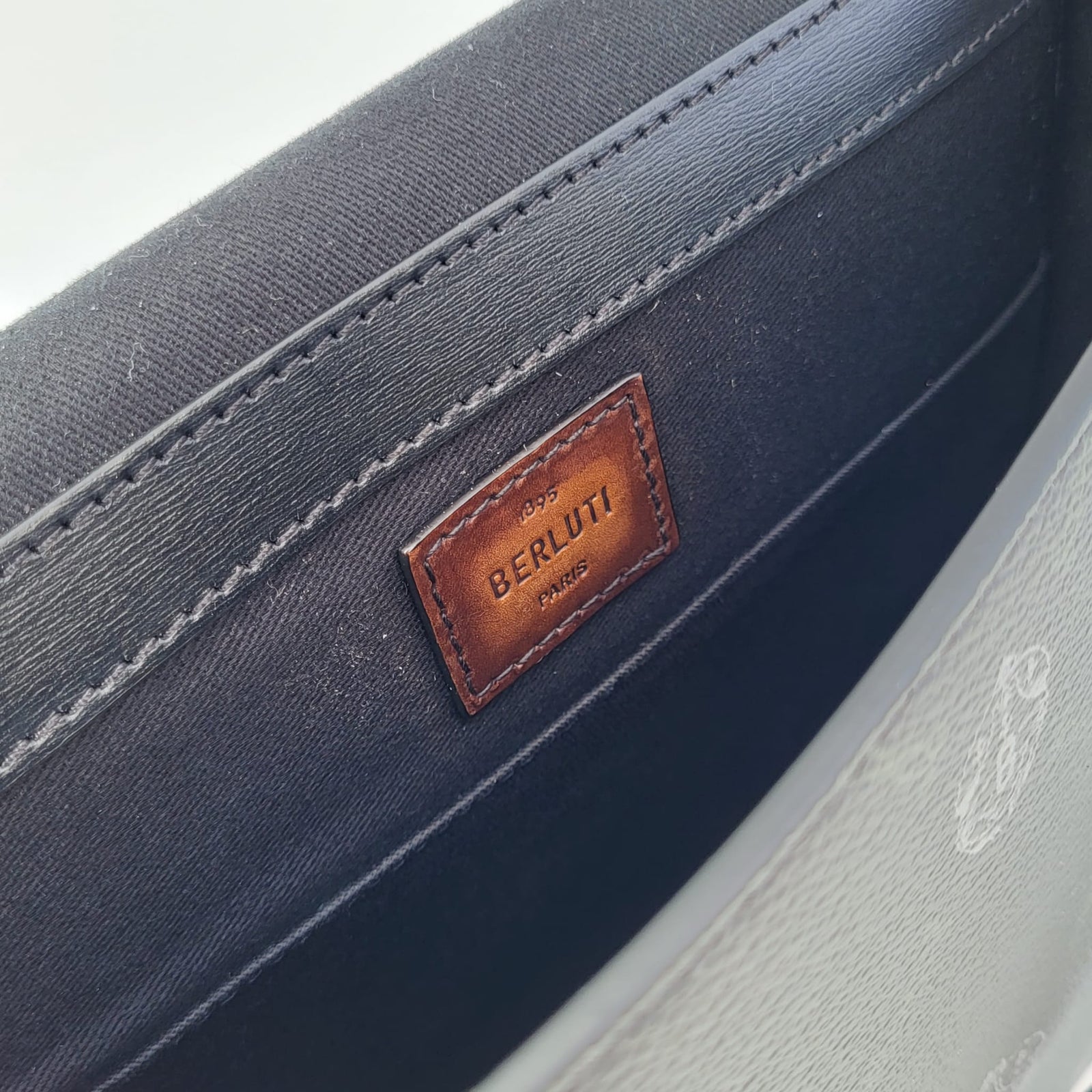 Berluti Men's Black Canvas & Leather Flaneur PM Messenger