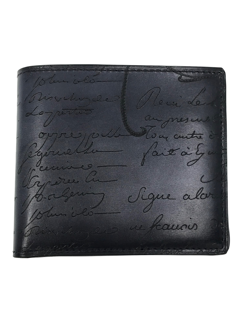Makore Scritto Leather Compact Wallet – Luxuria & Co. Makore Scritto Leather Compact Wallet – Luxuria & Co.
