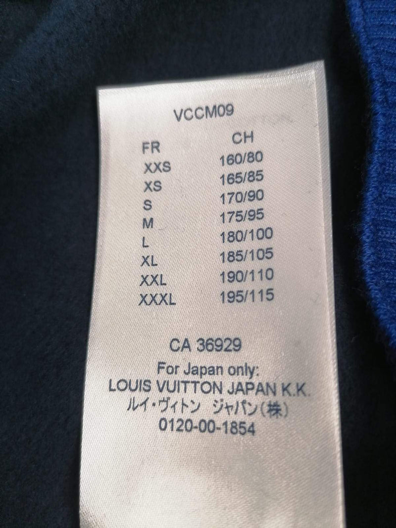 Louis Vuitton Men's Navy Cotton Printed Multi Zipped Sweatshirt