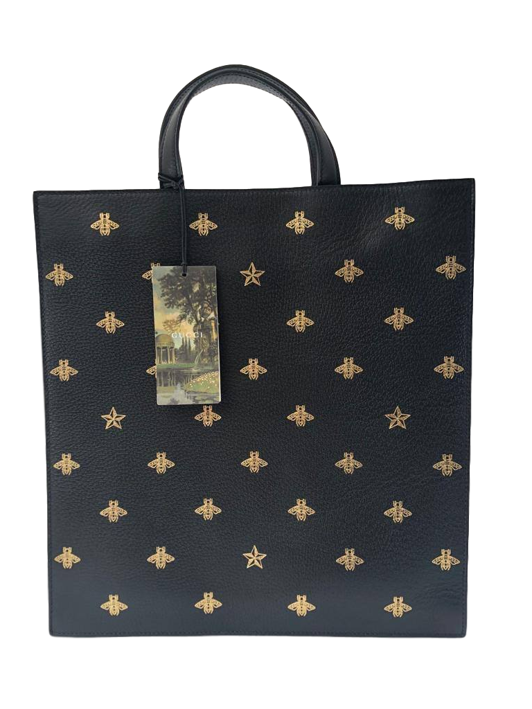 Black gucci bee bag sales