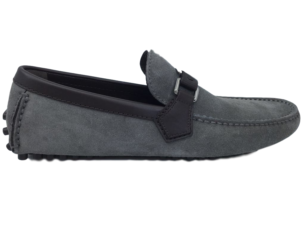 Louis Vuitton Men's Gray Suede Hockenheim Car Shoe Loafer – Luxuria & Co.