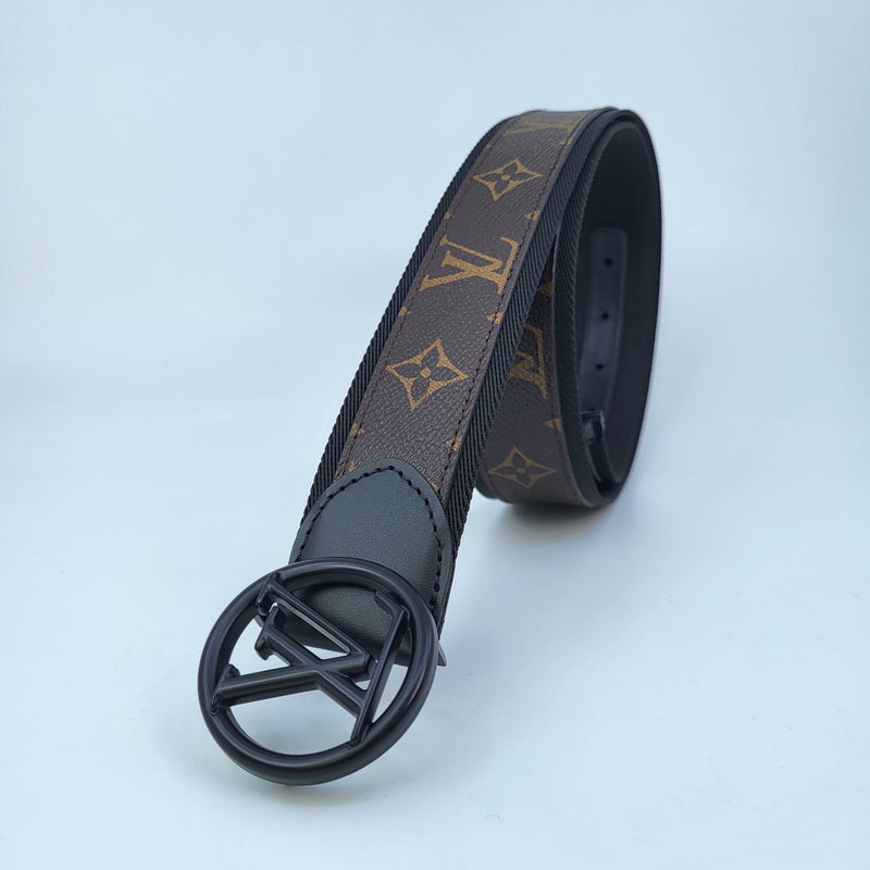 Louis Vuitton Men's Brown & Black LV Circle Belt Monogram Canvas M0017 –  Luxuria & Co.