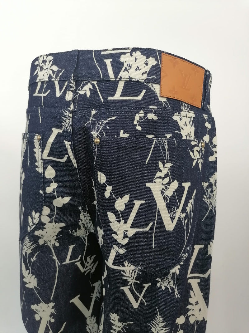 Louis Vuitton Men's LV Logo Fleur Jeans