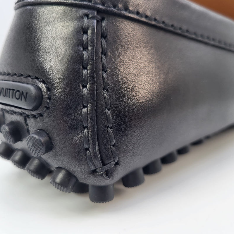 Louis Vuitton Men's Black Leather LV Porto Vecchio Mocassin