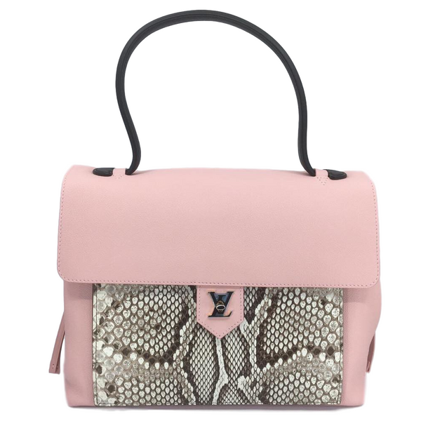 Louis Vuitton Python Trim Pink Leather Soft Lockit MM, myGemma, CH