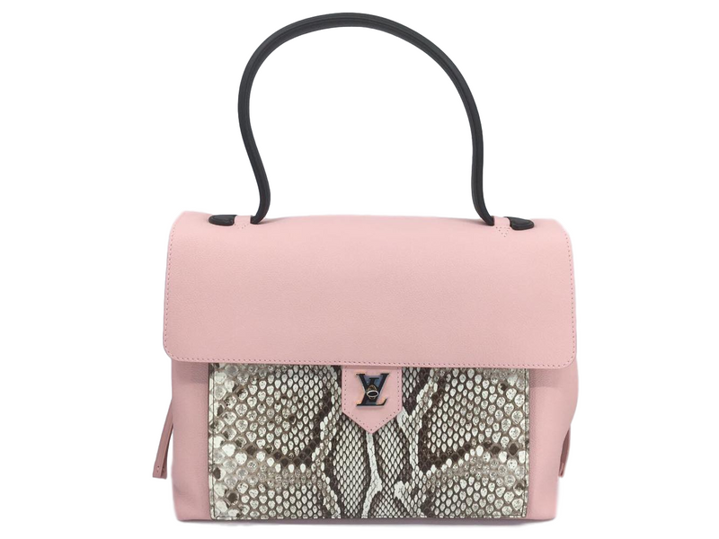 Louis Vuitton Lockme Ever Handbag Leather Mini Pink