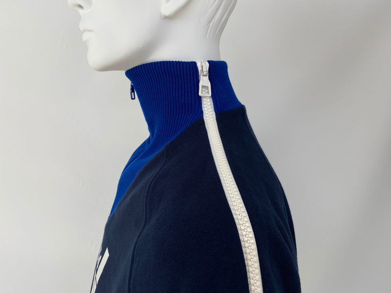 Louis Vuitton® Printed Half-zipped Cotton Sweatshirt Blue. Size Xs