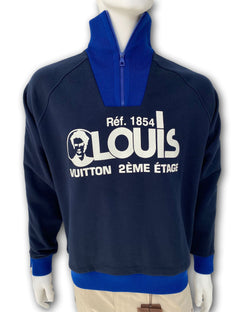 Shop Louis Vuitton Men's Blue Sweatshirts