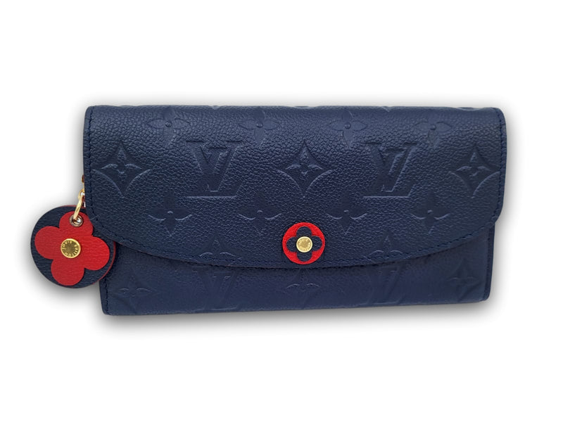 Louis Vuitton Women's Navy & Red Monogram Empreinte Emilie Wallet