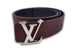 Louis Vuitton LV Initiales 30mm Reversible Belt Red + Calf Leather. Size 90 cm