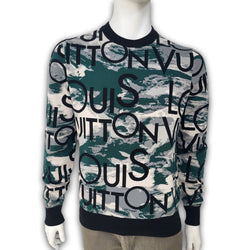 Louis Vuitton Men's Full Monogram Crew Neck Sweater Cotton and