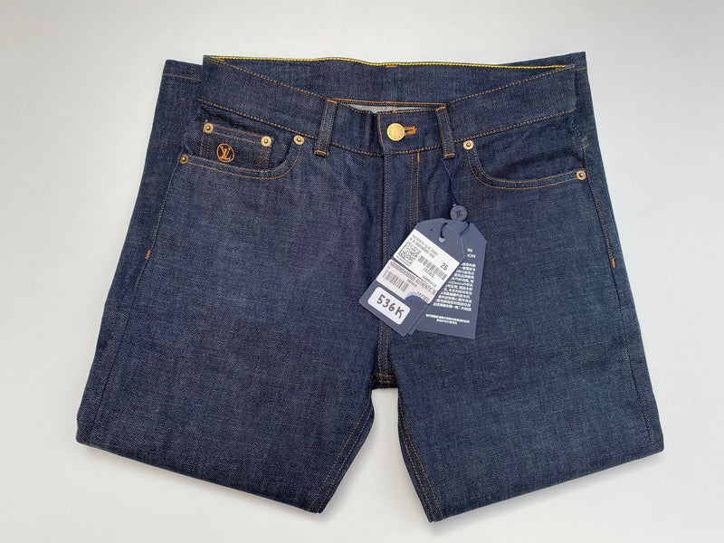 Navy Dark Blue Denim Lees Jeans, Dark Brown Artsy Mm Louis Vuitton
