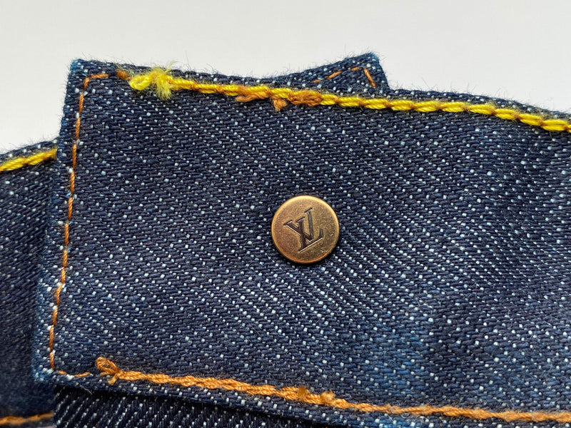 Louis Vuitton, Jeans, 0 Authentic Louis Vuitton Blue Denim Jeans Mint W  Logo