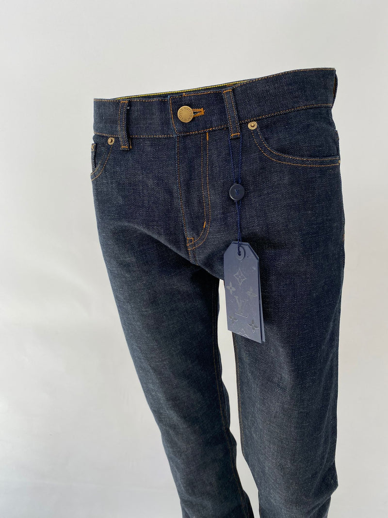 Louis Vuitton Men's Dark Blue Authentic Slim Jeans – Luxuria & Co.