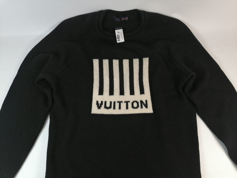 Louis Vuitton, Sweaters, Louis Vuitton Sweater Wool Zipup Jacket Blue Lv  Knit Damier Mens Large Virgil
