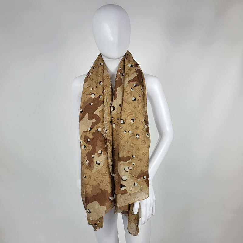 vuitton leopard monogram scarf