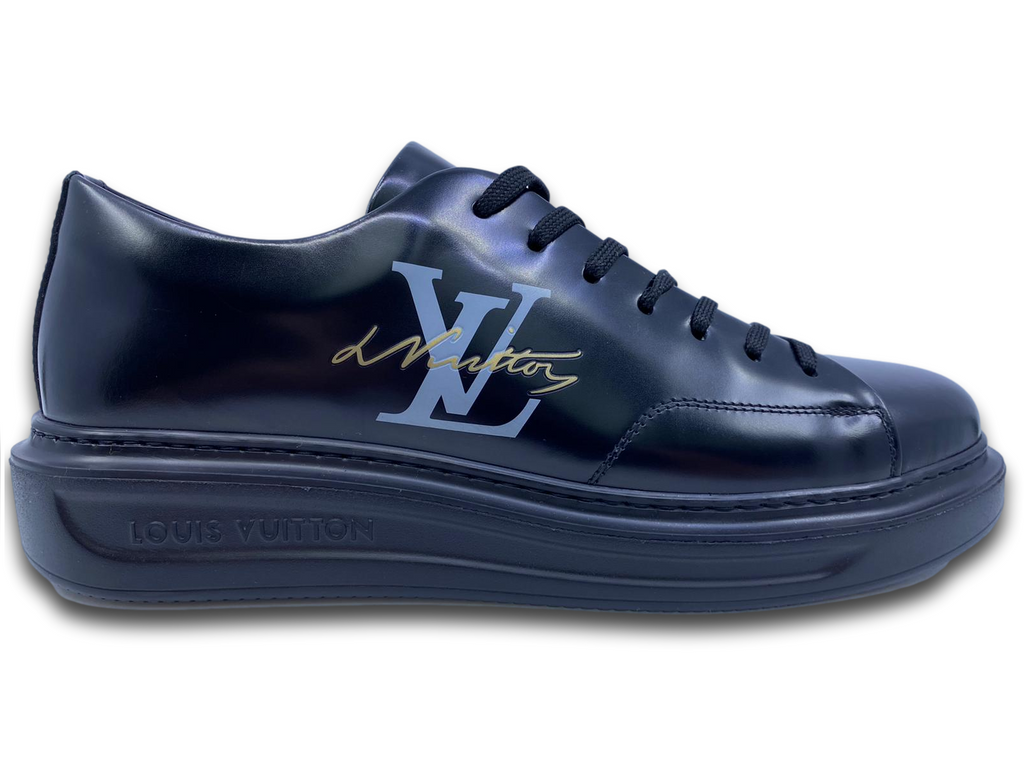 Louis Vuitton Men's Black Leather Beverly Hills Sneaker – Luxuria & Co.