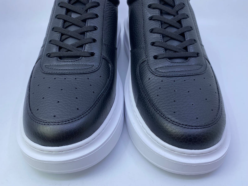 Louis Vuitton Men's Black Leather Damier Line-Up Sneaker – Luxuria