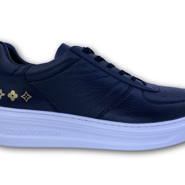 Beverly hills leather low trainers Louis Vuitton Blue size 44 EU in Leather  - 35924827