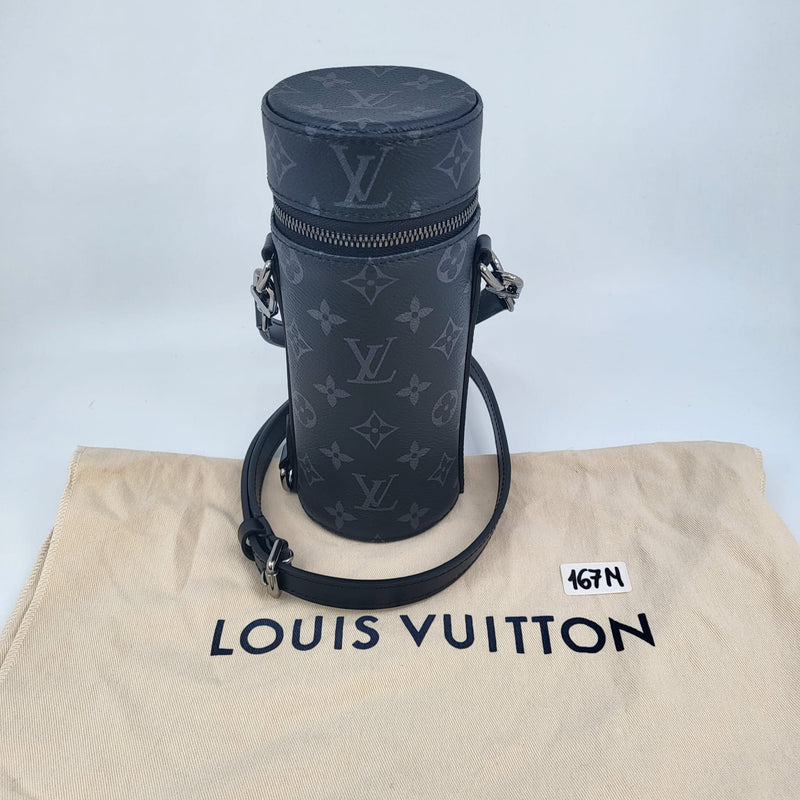 LOUIS VUITTON Monogram Eclipse Bottle Holder Black