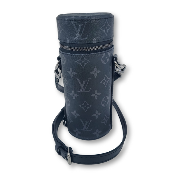 Louis Vuitton LV Eclipse Leather Bracelet Burgundy Leather. Size 17