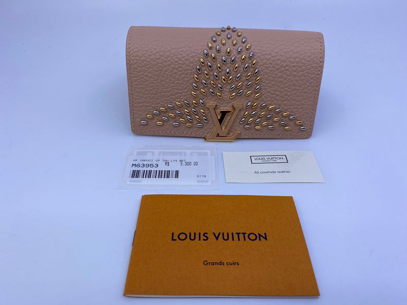 Louis Vuitton Capucines Capucines Compact Wallet, Beige, * Inventory Confirmation Required