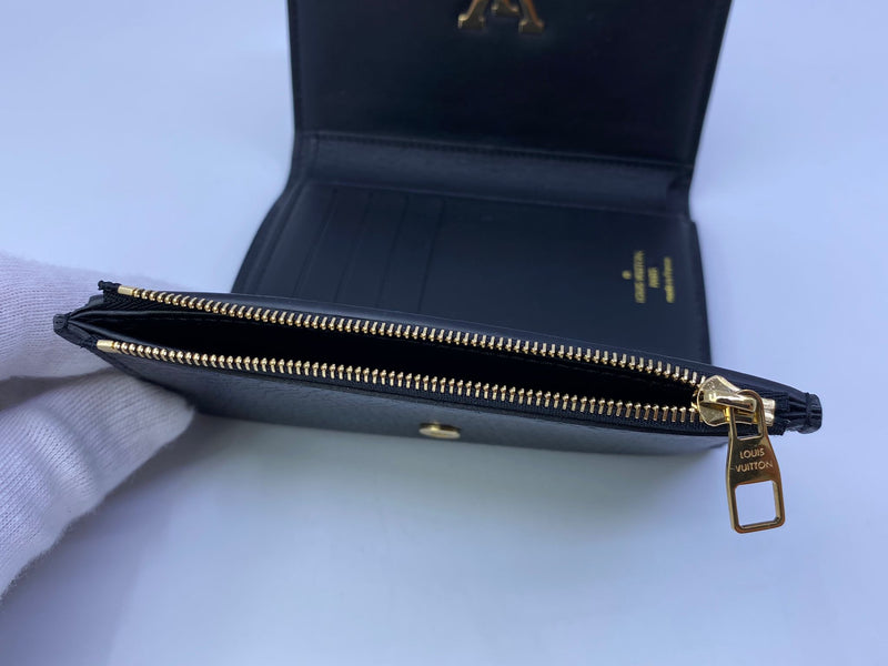 Authenticated Used Louis Vuitton Taurillon Portefeuil Capucines Compact  M62157 Trifold Wallet Ladies 