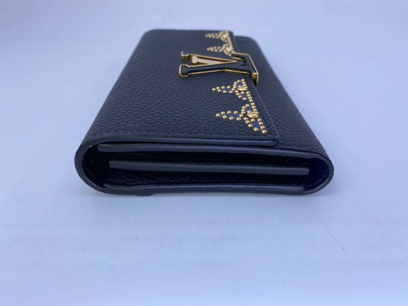 Louis Vuitton Capucines Compact Wallet, Navy, One Size