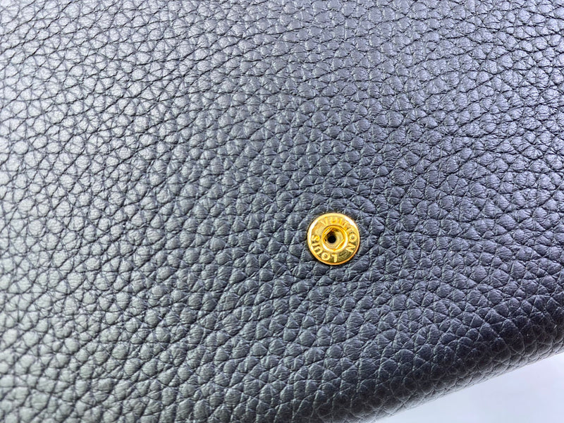 Louis Vuitton LV Capucines Short Wallet M63741 Tourillon Leather Navy